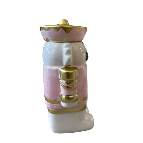 NEW Neiman Marcus Pink Nutcracker Ceramic Sugar & Creamer 2pk Christmas Holiday - Picture 15 of 16